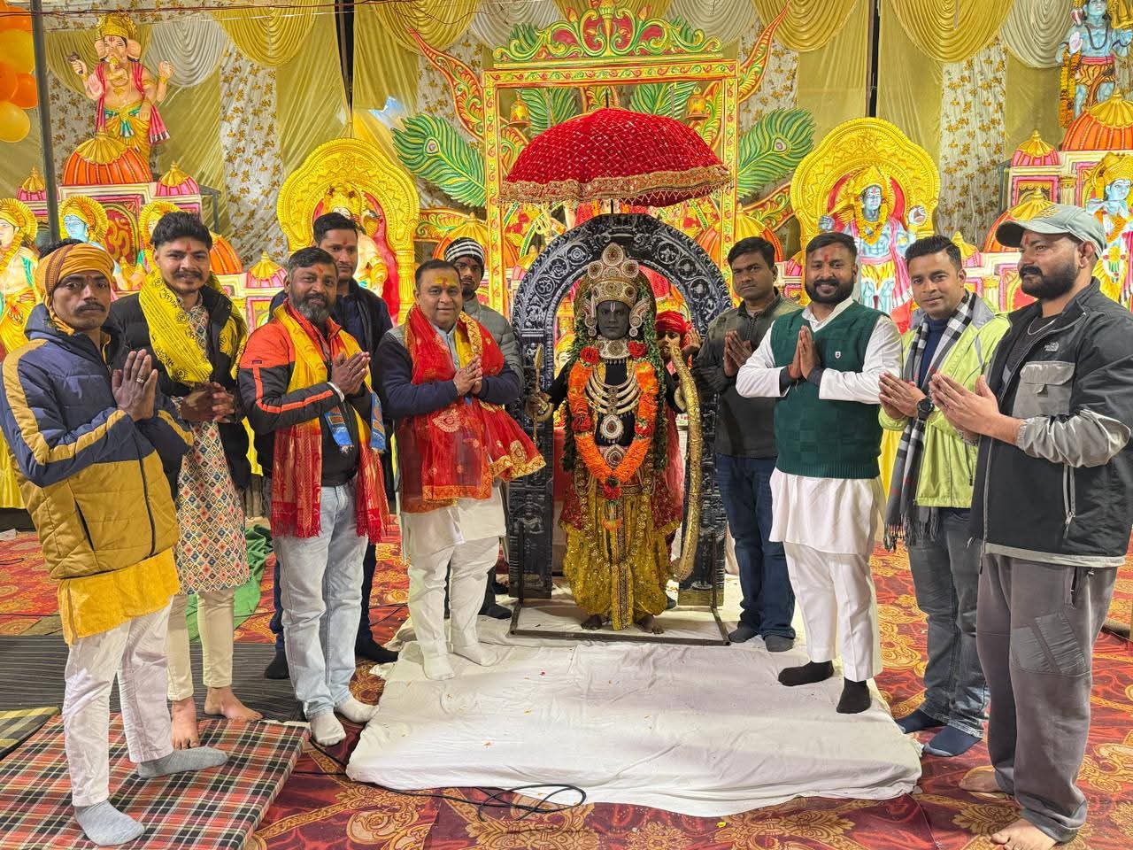 श्री राम मंदिर अयोध्या की प्राण प्रतिष्ठा की द्वितीय वर्षगांठ पर भव्य राम मंदिर व माता का विशाल जागरण का आयोजन